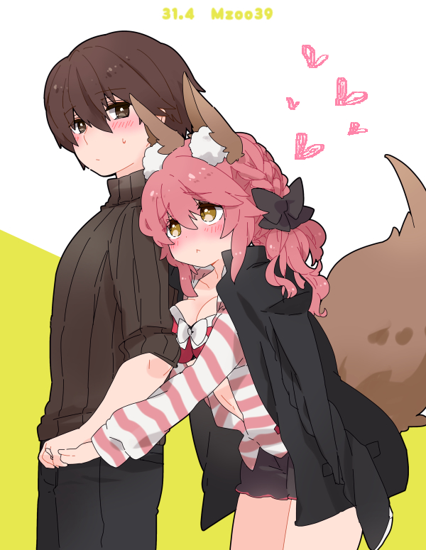 tamamo, tamamo no mae, and kishinami hakuno (fate and 2 more) drawn by osakana_(rrg0123)