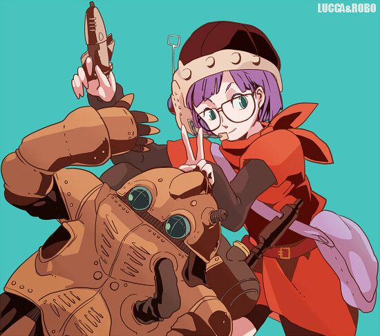 lucca ashtear and robo (chrono trigger) drawn by sakoko