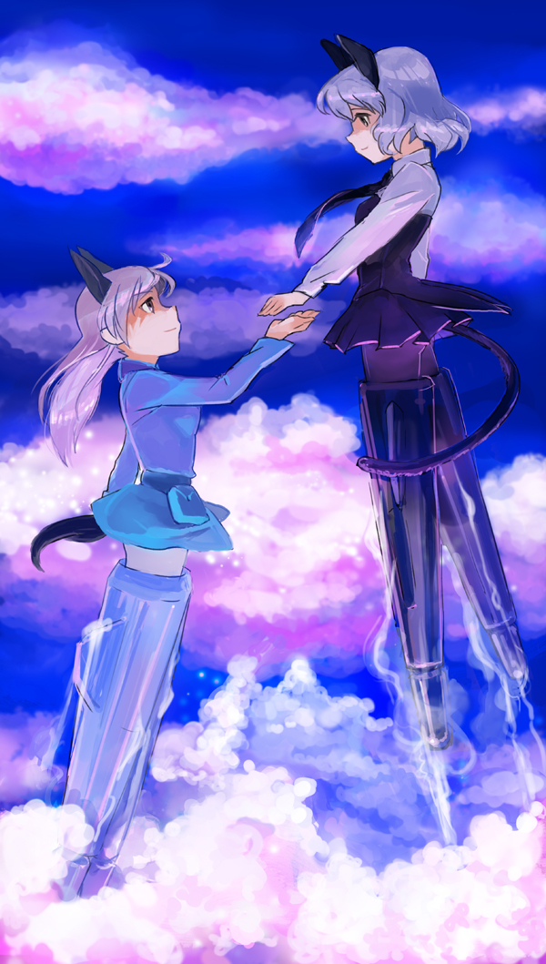 sanya v. litvyak and eila ilmatar juutilainen (world witches series and 1 more) drawn by rakugakiko