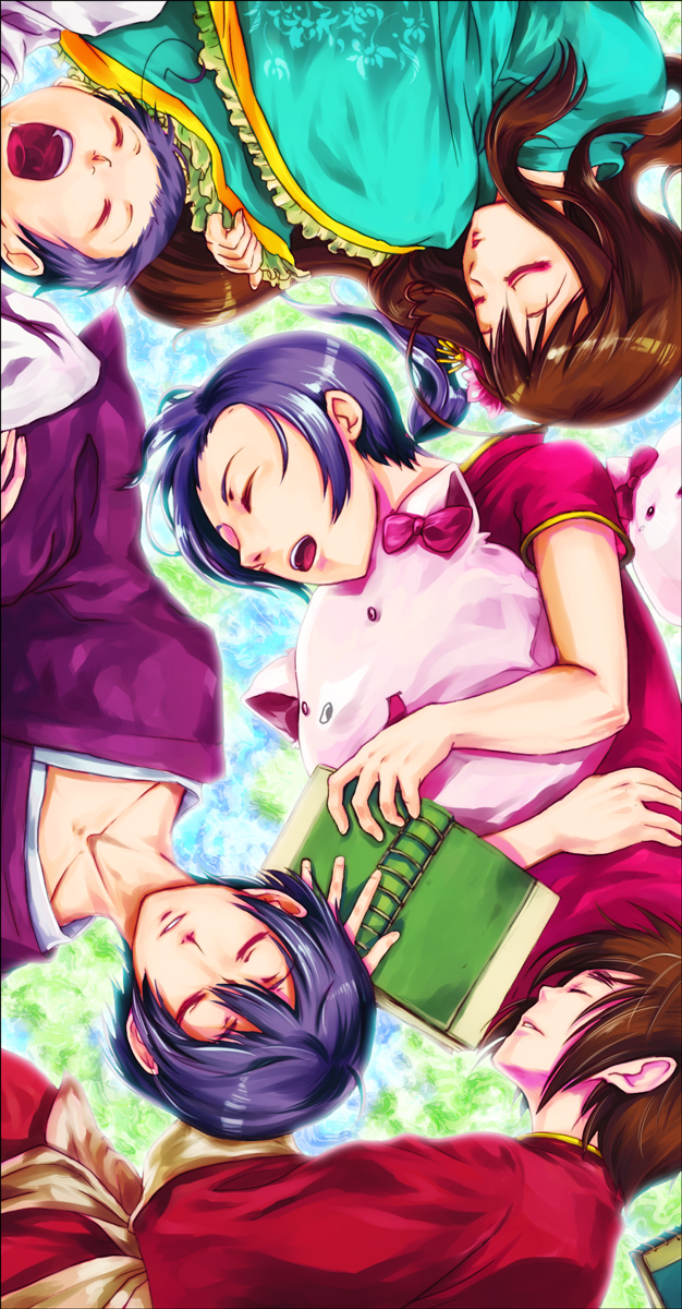 japan, china, taiwan, hong kong, korea, and 1 more (axis powers hetalia) drawn by karasuneko1313