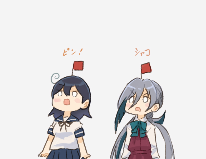 ushio and kiyoshimo (kantai collection) drawn by saiguchi_otoufu