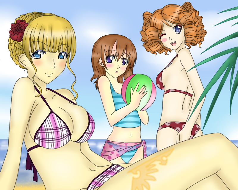 beatrice, ushiromiya maria, and gaap (umineko no naku koro ni) drawn by werq1996