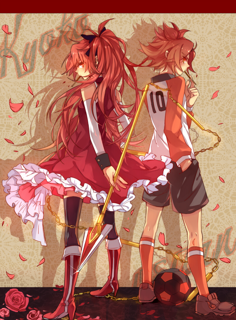sakura kyoko and nagumo haruya (mahou shoujo madoka magica and 1 more) drawn by ricebutton