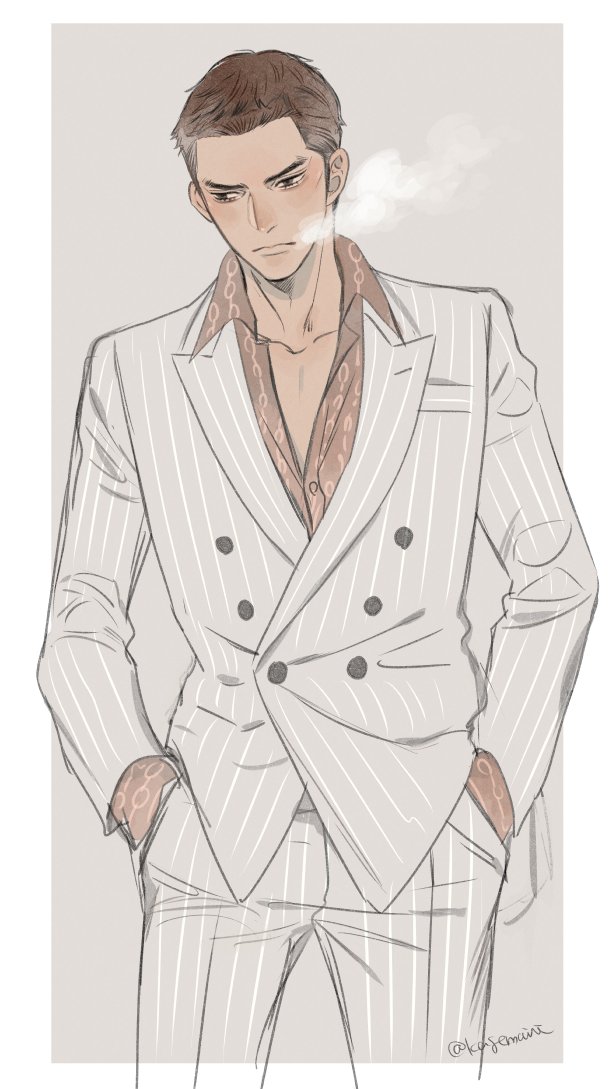 kiryu kazuma (ryuu ga gotoku and 1 more) drawn by kagemairi