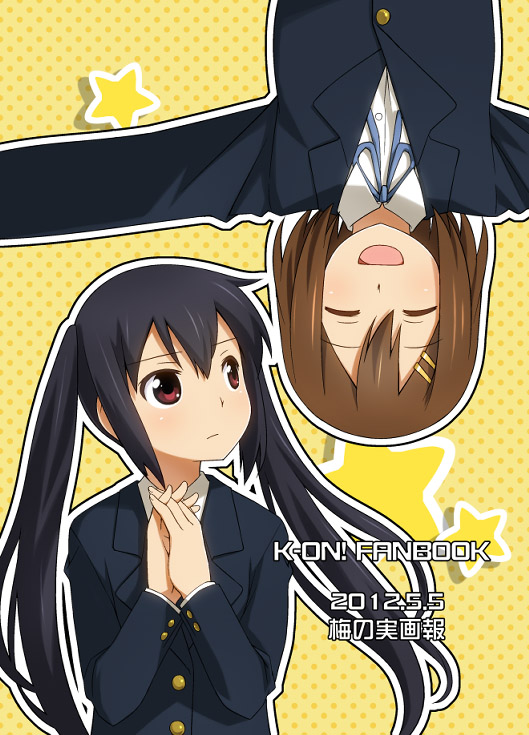 nakano azusa and hirasawa yui (k-on!) drawn by umekichi