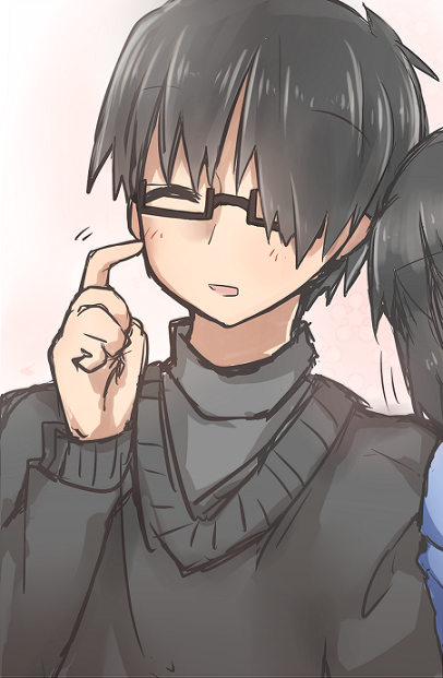 ryougi shiki and kokutou mikiya (kara no kyoukai) drawn by ohitashi_netsurou