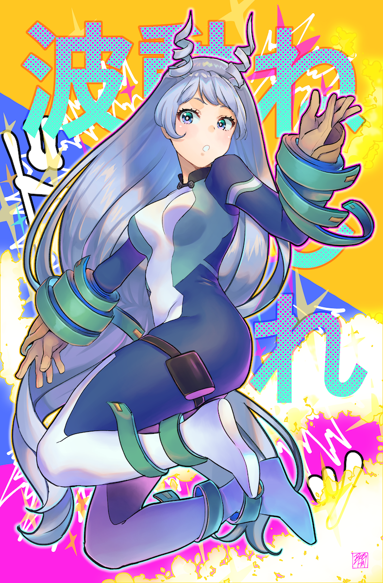 hado nejire (boku no hero academia) drawn by bomhat