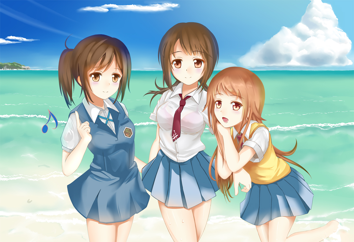 Okita Sawa Miyamoto Konatsu And Sakai Wakana Tari Tari Drawn By Miyabi Miyabi Danbooru Okita Sawa Miyamoto Konatsu And Sakai Wakana Tari Tari Drawn By Miyabi Miyabi Danbooru