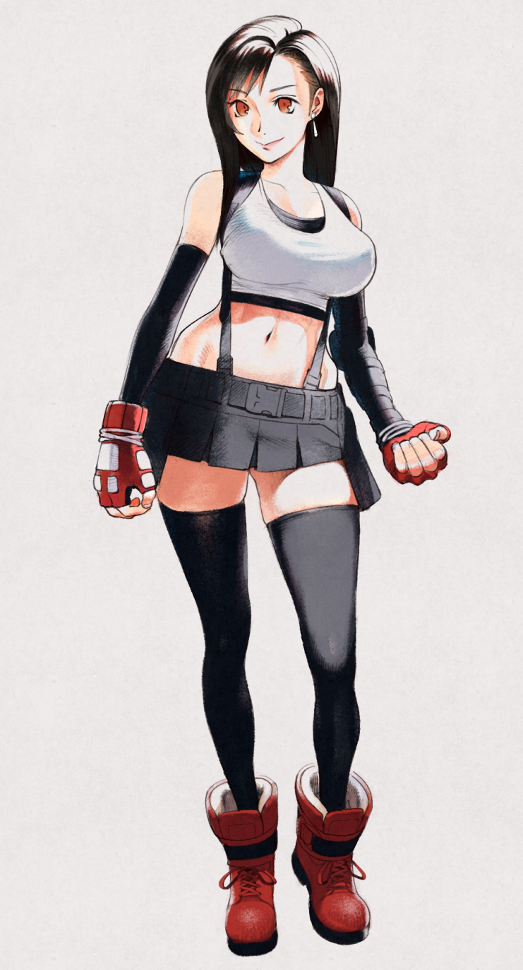 tifa lockhart (final fantasy and 2 more) drawn by conto