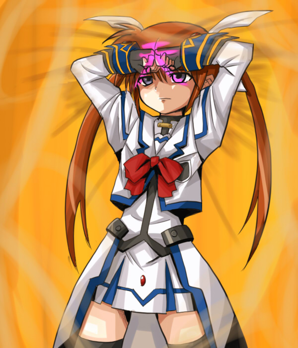 takamachi nanoha (lyrical nanoha and 4 more) drawn by tarayama