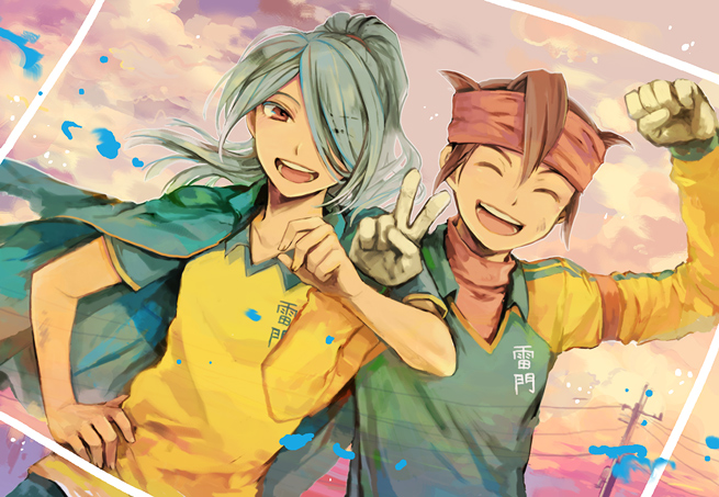 kazemaru ichirouta and endou mamoru (inazuma eleven) drawn by yuhazu_(rhe-rhe)