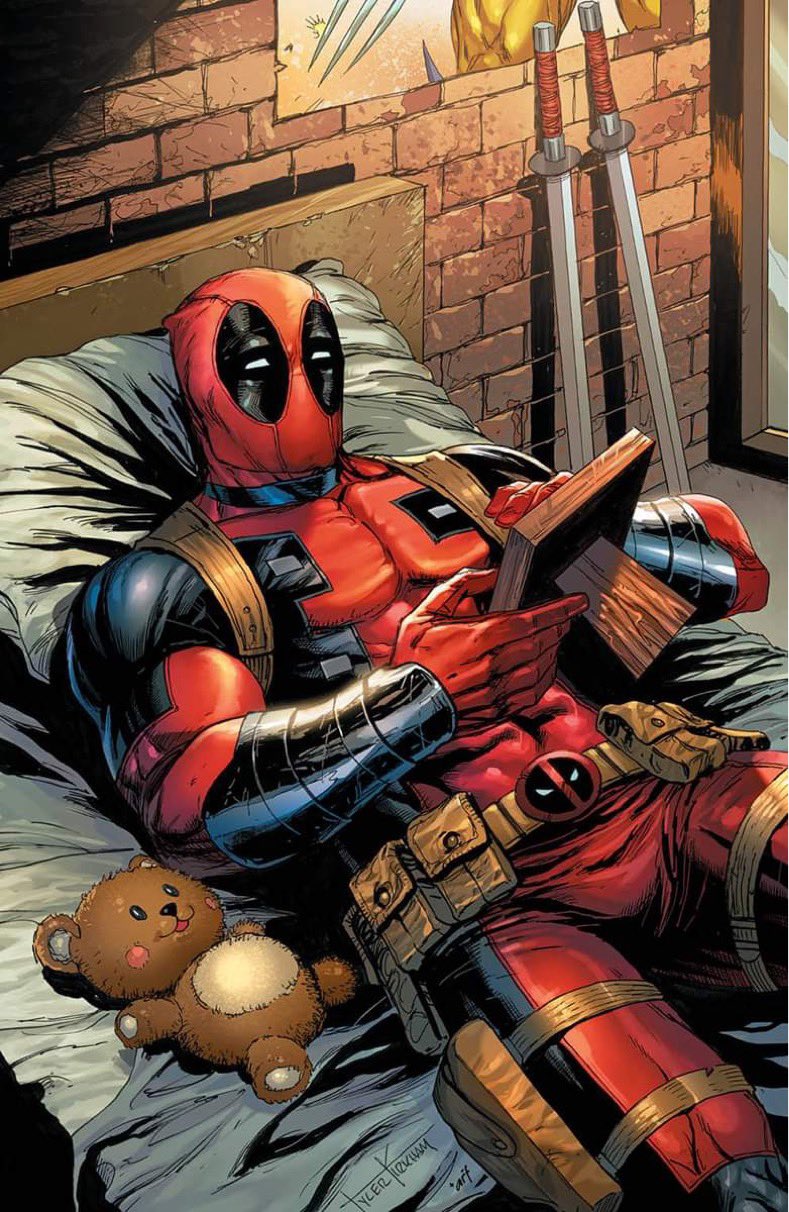 wolverine and deadpool (marvel and 1 more) drawn by tyler_kirkham