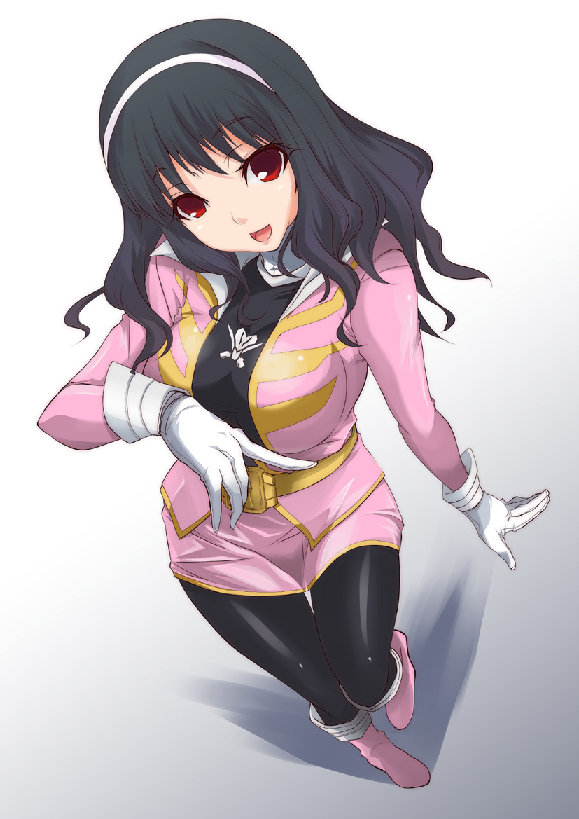 ahim de famille and gokai pink (super sentai and 1 more) drawn by sawa_(sawa-house)