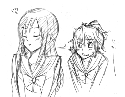 hishikawa rikka and aida mana (precure and 1 more) drawn by morukon