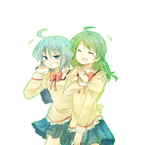miki sayaka and shizuki hitomi (mahou shoujo madoka magica) drawn by mizuki_(flowerlanguage)
