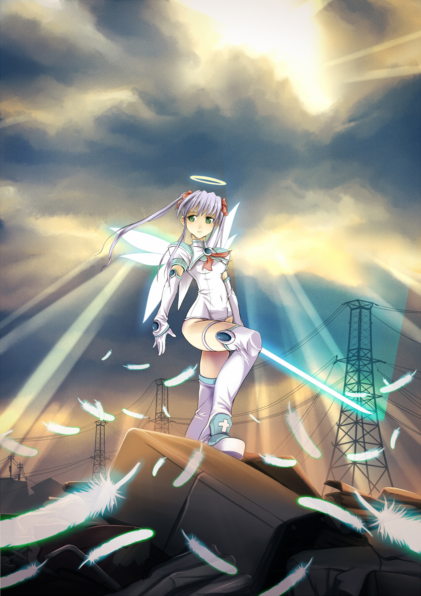 jinno hikari and djibril aries (makai tenshi djibril and 1 more) drawn by painpa