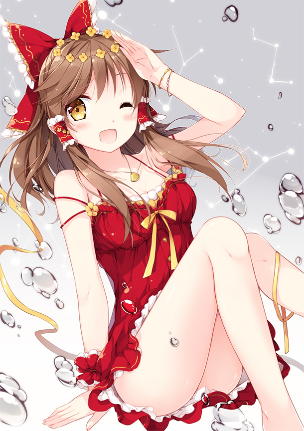 hakurei reimu (touhou) drawn by mochizuki_shiina