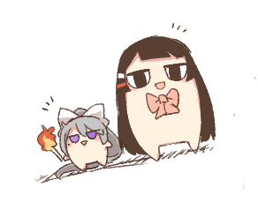 kaede-chan and mito-chan (nijisanji and 1 more) drawn by rebecca_(keinelove)