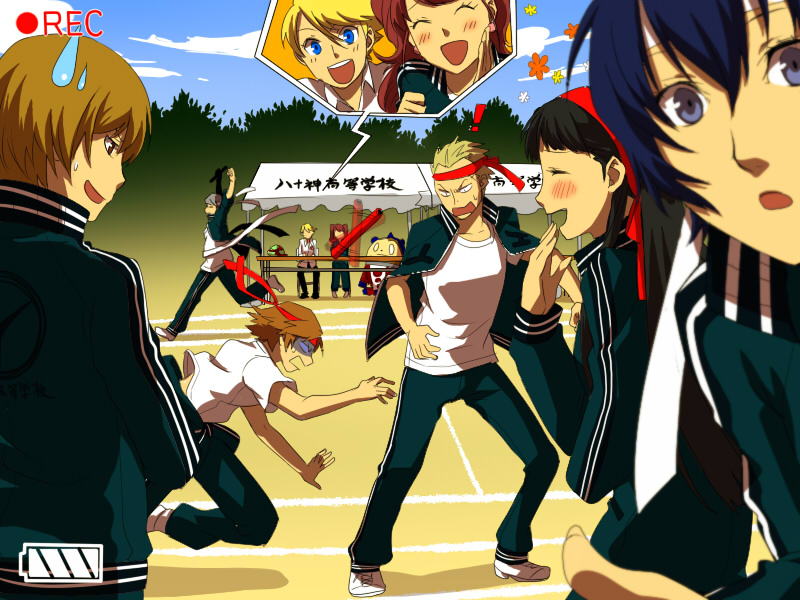narukami yu, shirogane naoto, satonaka chie, kujikawa rise, amagi yukiko, and 3 more (persona and 1 more) drawn by fujino_miyabi