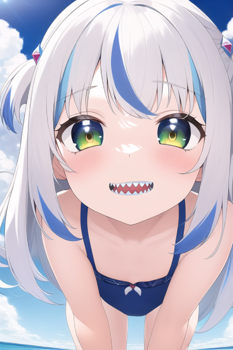 gawr gura (hololive and 1 more) drawn by fbtr_(user_hwmr7842)