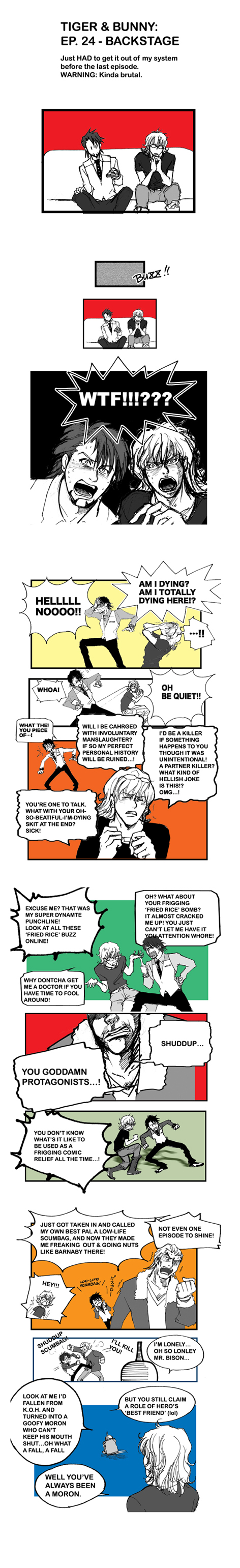 barnaby brooks jr., kaburagi t. kotetsu, keith goodman, wild tiger, and antonio lopez (tiger & bunny) drawn by mndn
