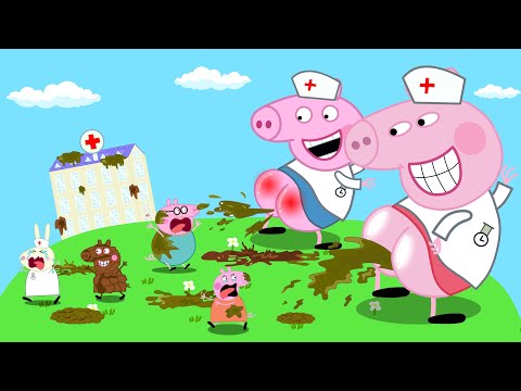 peppa pig, george pig, mummy pig, and daddy pig (peppa pig)
