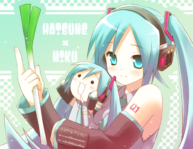hatsune miku, hachune miku, and churuya (vocaloid) drawn by eretto