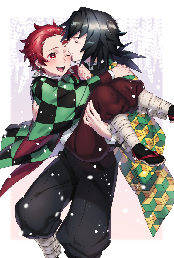 kamado tanjirou and tomioka giyuu (kimetsu no yaiba) drawn by ar_(rikuesuto)