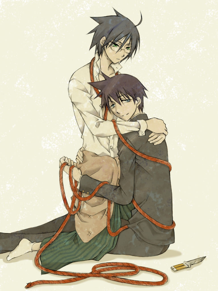 itoshiki nozomu and kudou jun (sayonara zetsubou sensei) drawn by 01_lantern