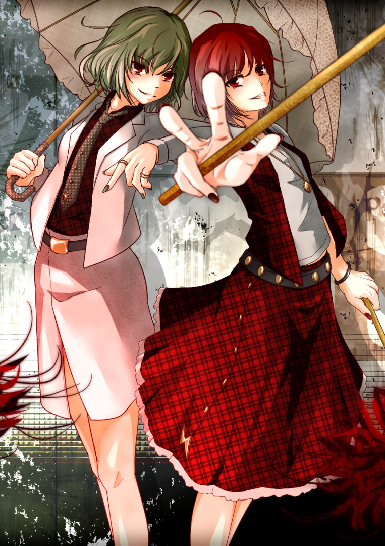 kazami yuuka and horikawa raiko (touhou) drawn by wakashinoda_kei