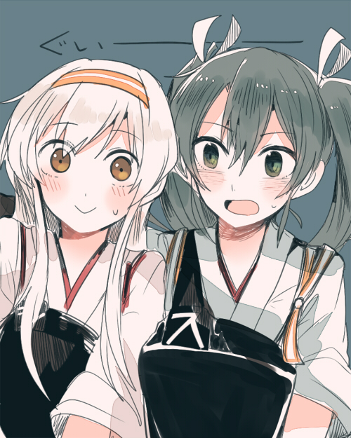 zuikaku, shoukaku, zuikaku kai ni, and shoukaku kai ni (kantai collection) drawn by itomugi-kun
