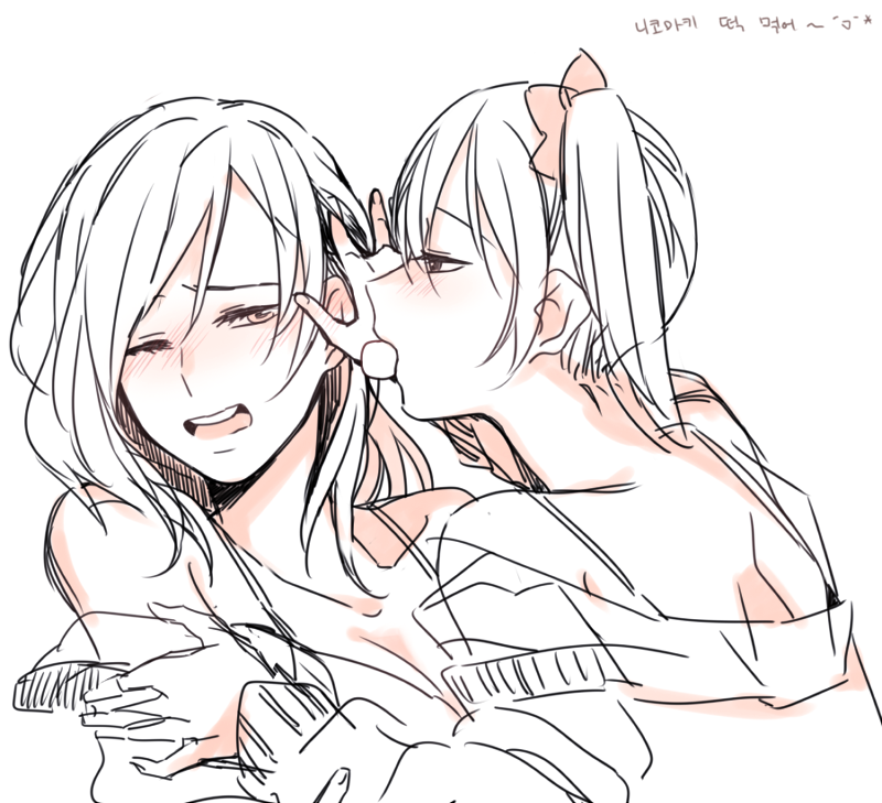 nishikino maki and yazawa nico (love live! and 1 more) drawn by electric_flower