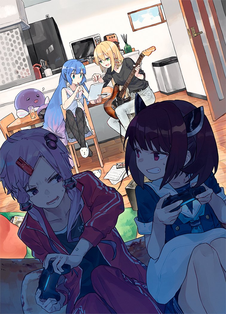 yuzuki yukari, touhoku kiritan, tsurumaki maki, and otomachi una (vocaloid and 2 more) drawn by hitogome