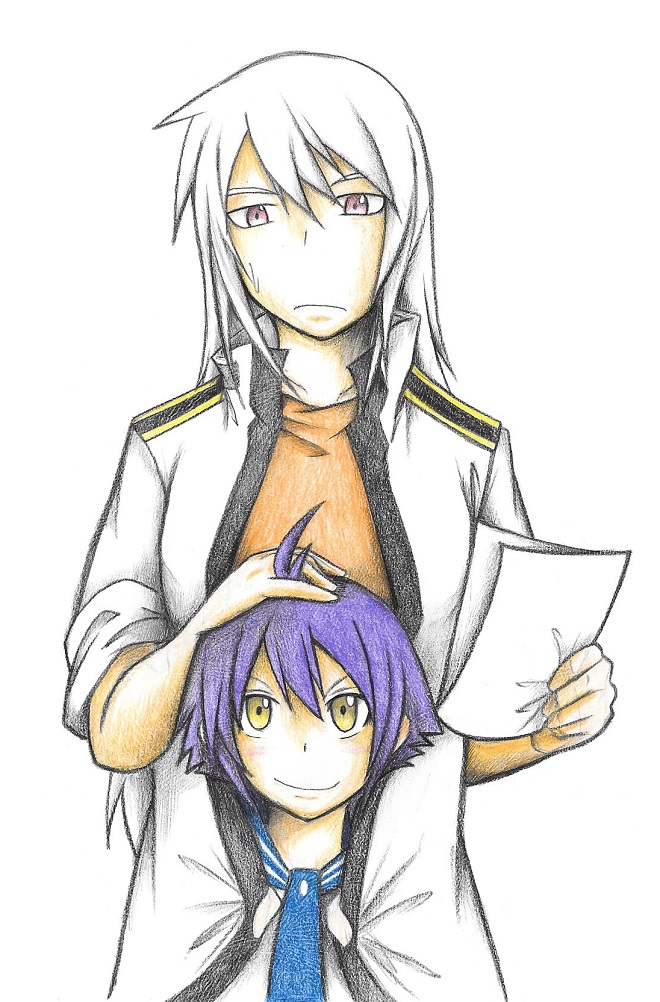 female admiral and sakawa (kantai collection) drawn by neko_kyo