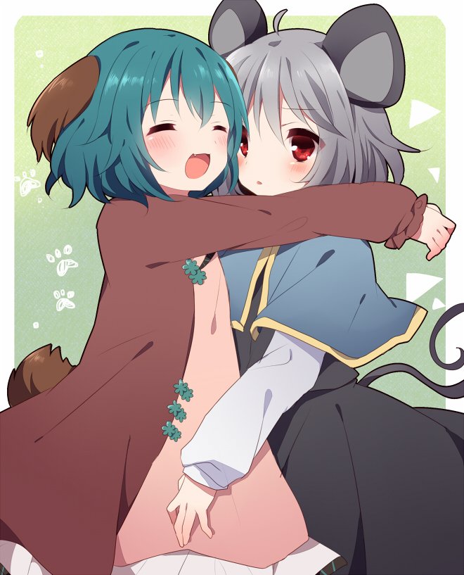 nazrin and kasodani kyouko (touhou) drawn by uguisu_mochi_(ykss35)