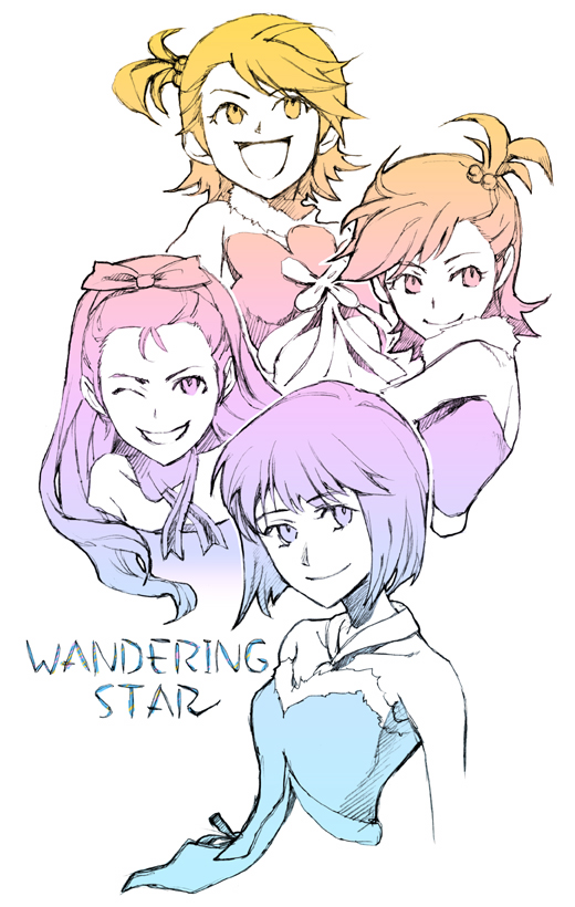minase iori, hagiwara yukiho, futami mami, and futami ami (idolmaster) drawn by juu_(juuzi)