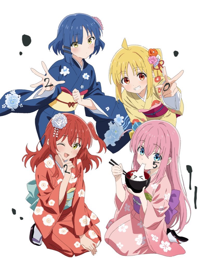 gotoh hitori, kita ikuyo, ijichi nijika, and yamada ryo (bocchi the rock!) drawn by nekokawa_isugi
