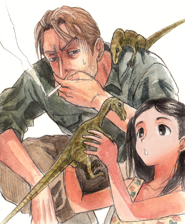 jurassic park and 1 more drawn by ayanashi_kunio