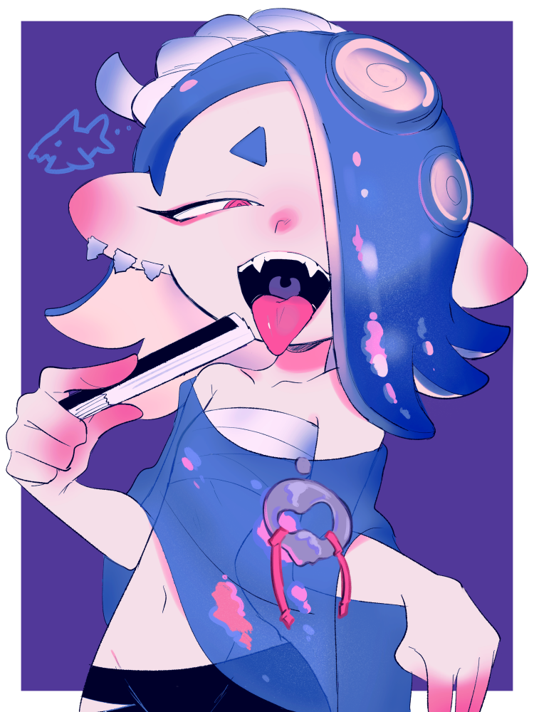 shiver (splatoon and 1 more) drawn by a_(poipiku_325815)