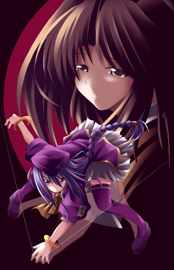 sion eltnam, yumizuka satsuki, and sion eltnam atlasia (tsukihime and 1 more) drawn by fuyuwa_kotatsu