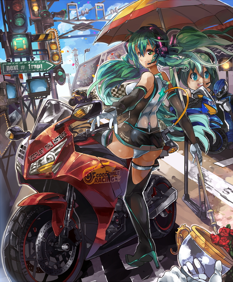 hatsune miku and mikudayo (vocaloid and 1 more) drawn by himuro_shunsuke