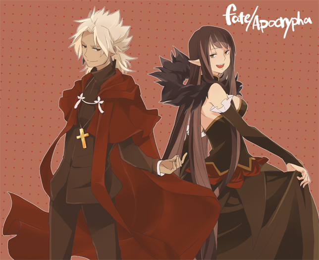 semiramis and amakusa shirou (fate and 1 more) drawn by chimakiaya