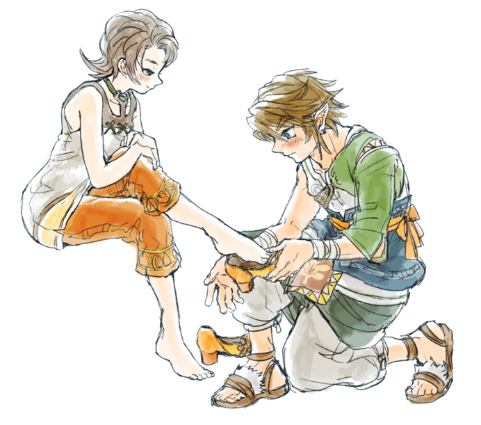 link and ilia (the legend of zelda and 1 more) drawn by yo_mo