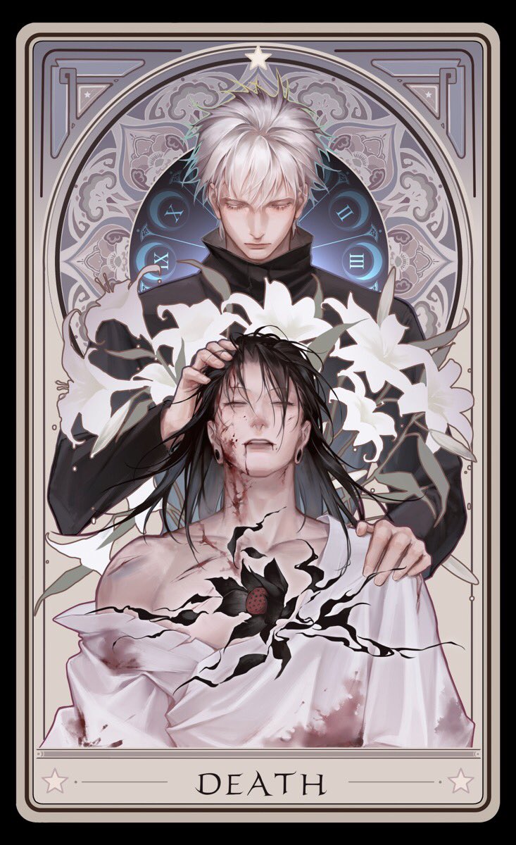 gojou satoru and getou suguru (jujutsu kaisen) drawn by chanasykine