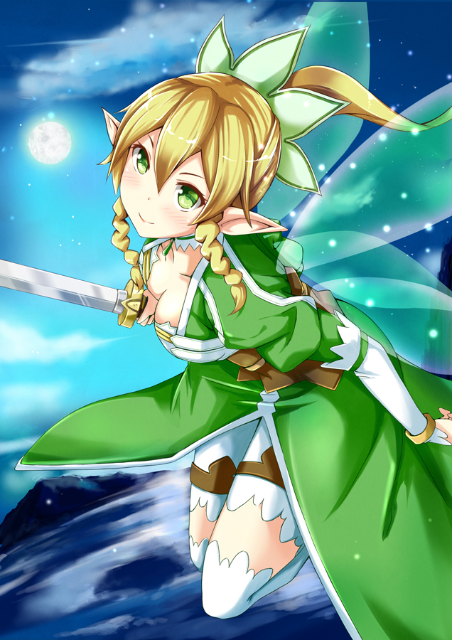 leafa (sword art online) drawn by ok-ray