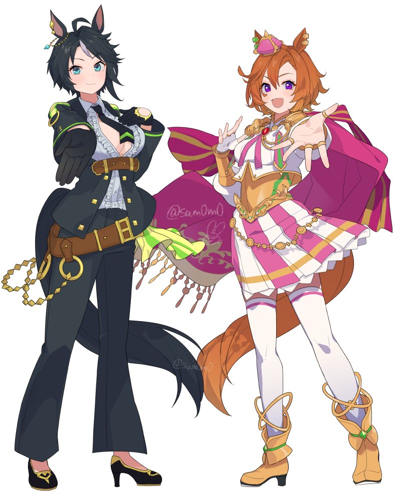 t.m. opera o and fuji kiseki (umamusume) drawn by momose_sumomo