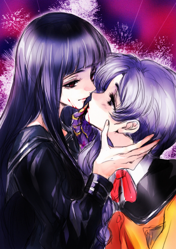 hirasaka hatsune and miyama kanako (atlach-nacha) drawn by tima