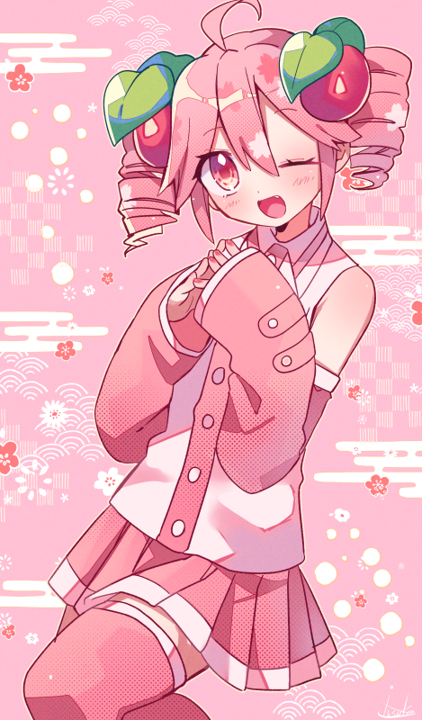 kasane teto and sakura teto (utau) drawn by yuusuke-kun