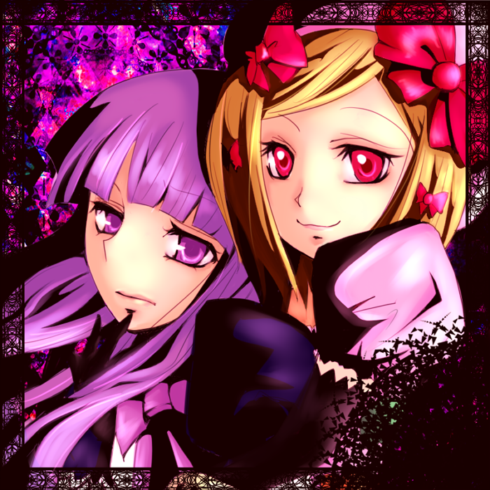 frederica bernkastel and lambdadelta (umineko no naku koro ni) drawn by yuzu_(yuzu-zero)