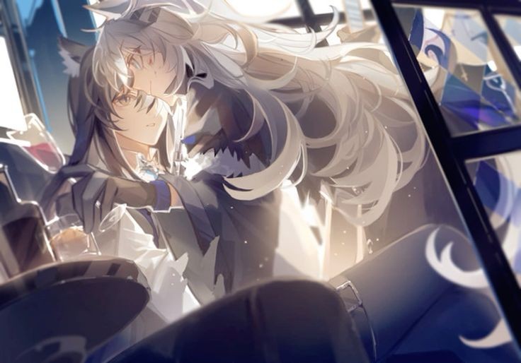 texas, lappland, and texas the omertosa (arknights) drawn by ny_iei
